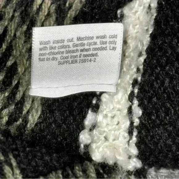 A.N.A Black & Gray Striped Knit Sleeveless Open Front Cardigan Women’s Medium - Picture 10 of 10